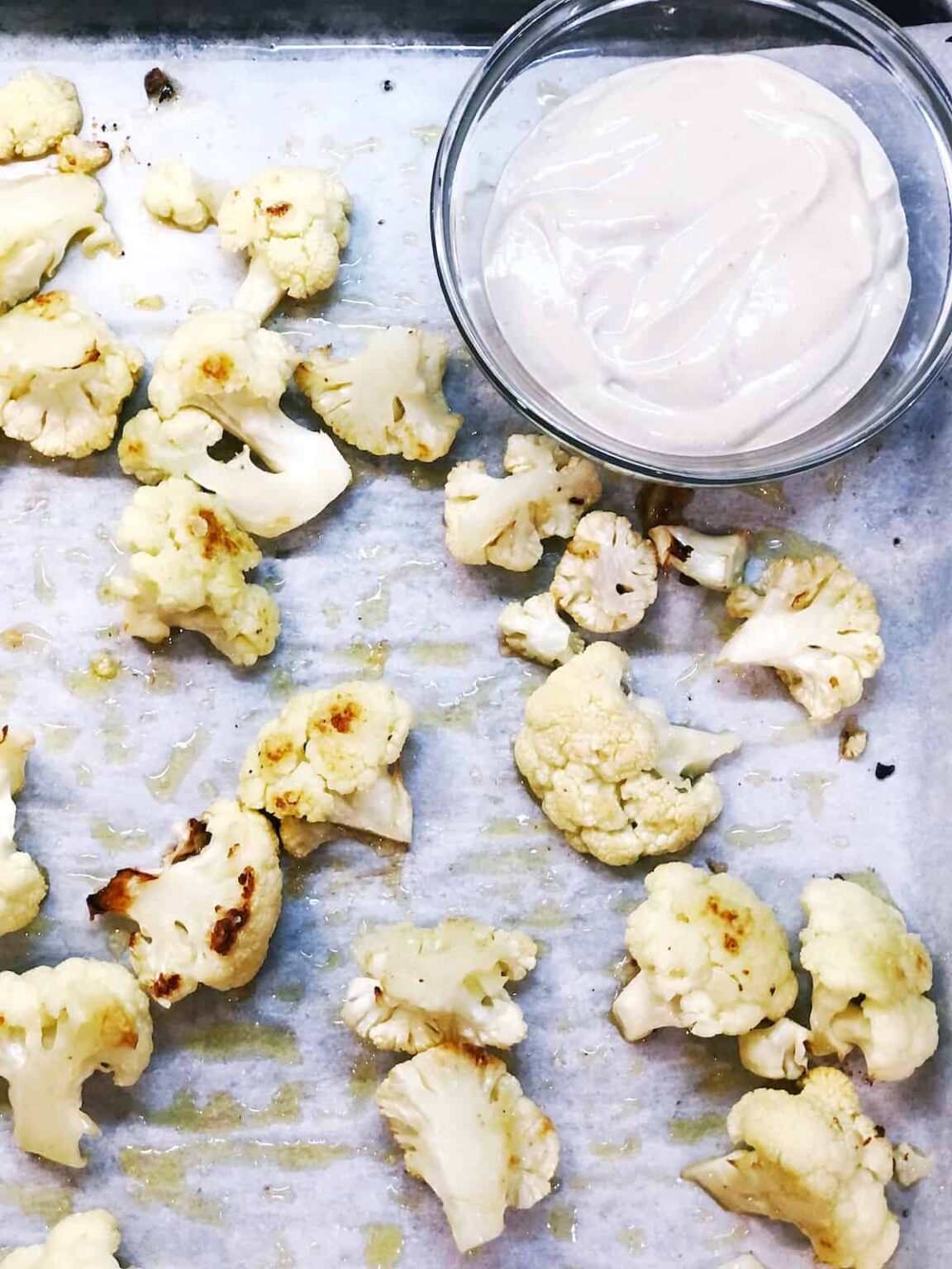 Roasted Cauliflower with Tahini Dipping Sauce • Keeping It Simple Blog