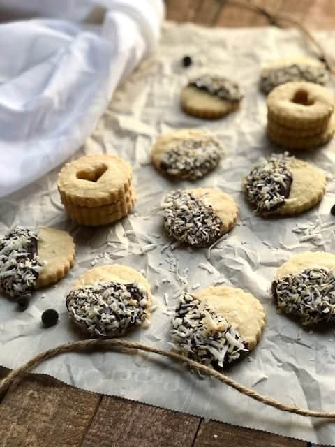 Cardamom Shortbread Cookies With Dark Chocolate And Coconut Keeping It Simple Blog