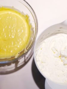 tiramisu egg and whipped cream mixture
