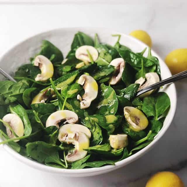 Spinach and Mushroom Salad • Keeping It Simple Blog