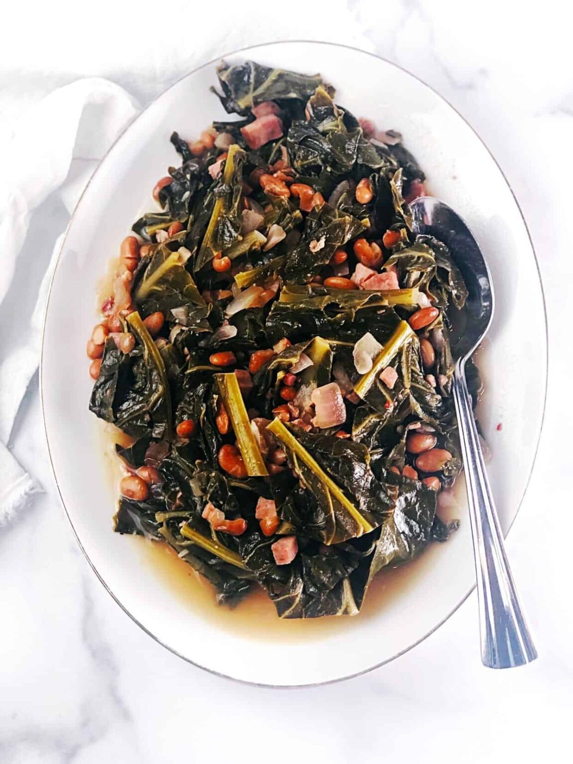 Collard Greens With Pancetta And Beans • Keeping It Simple Blog