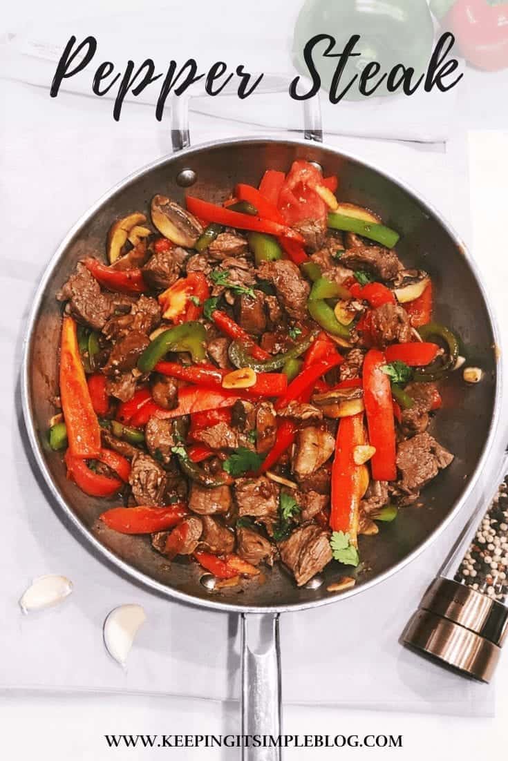 Easy Chinese Pepper Steak • Keeping It Simple Blog