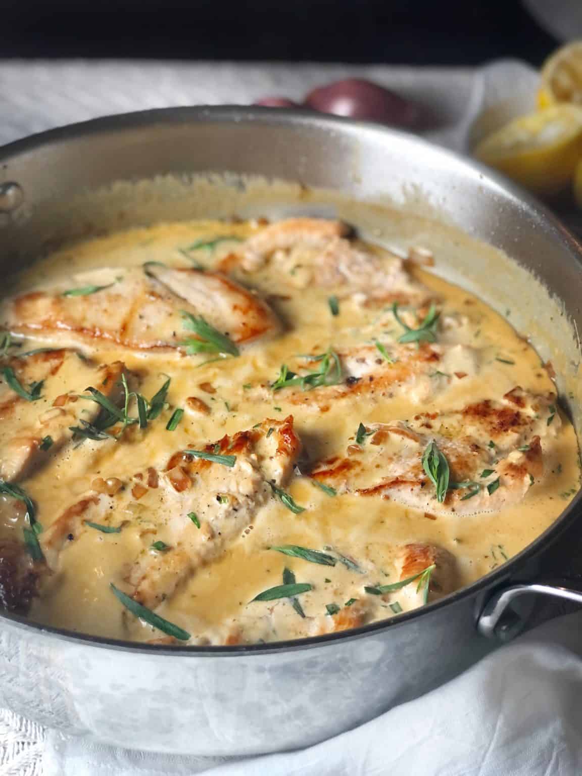 Chicken with Tarragon Cream Sauce • Keeping It Simple Blog