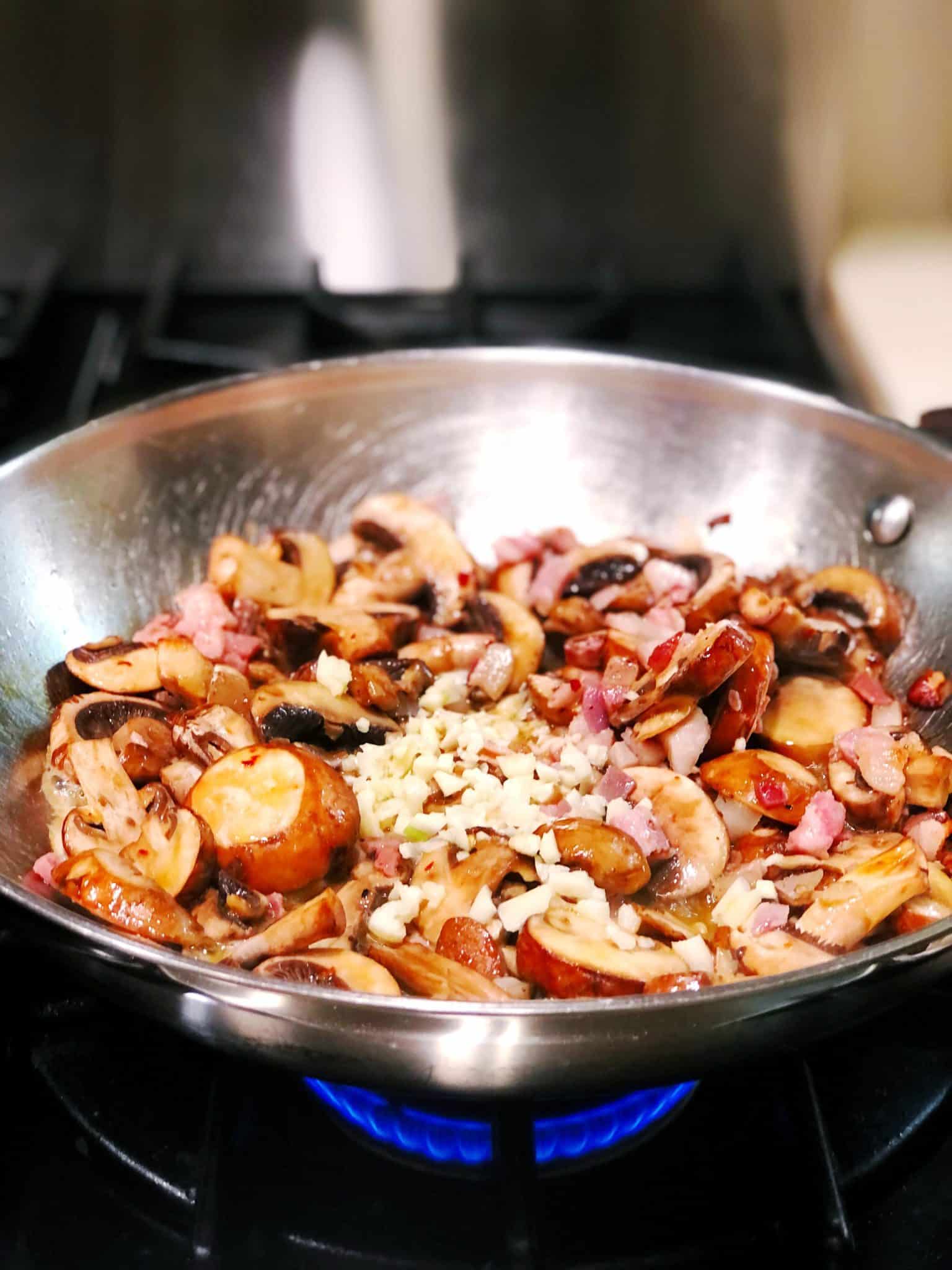 Pasta with Pancetta and Mushrooms • Keeping It Simple Blog
