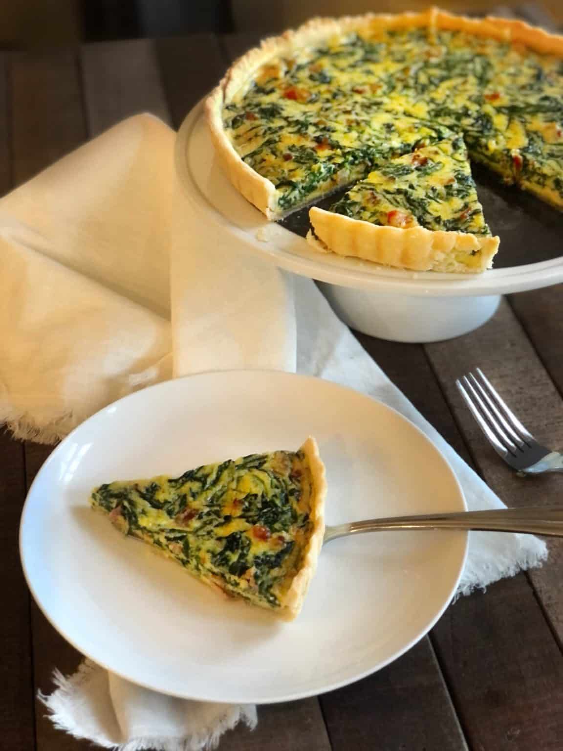 Spinach and Pancetta Quiche • Keeping It Simple Blog