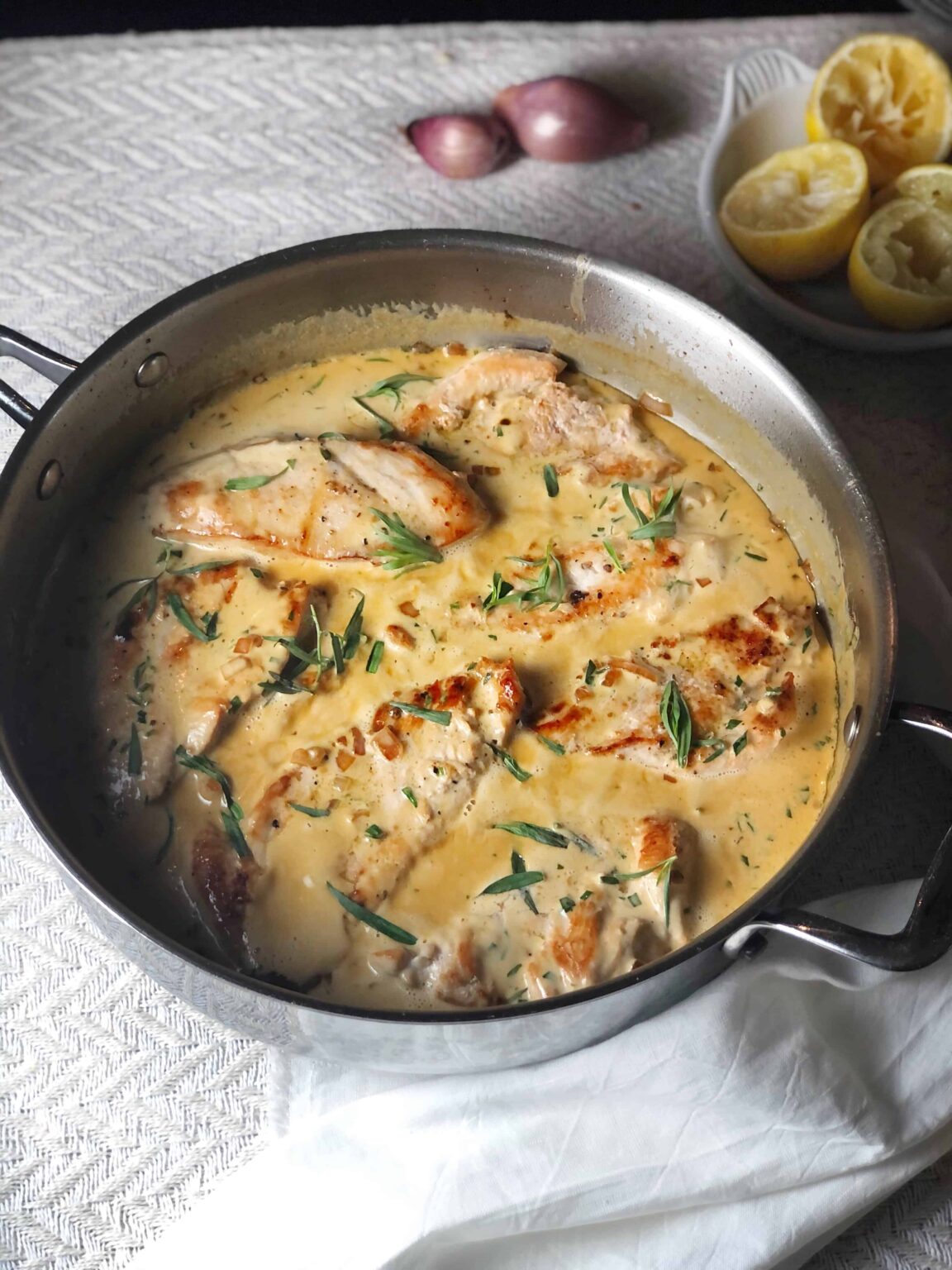 Chicken with Tarragon Cream Sauce • Keeping It Simple Blog