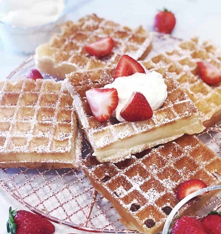 Quick Yeasted Waffles • Keeping It Simple Blog