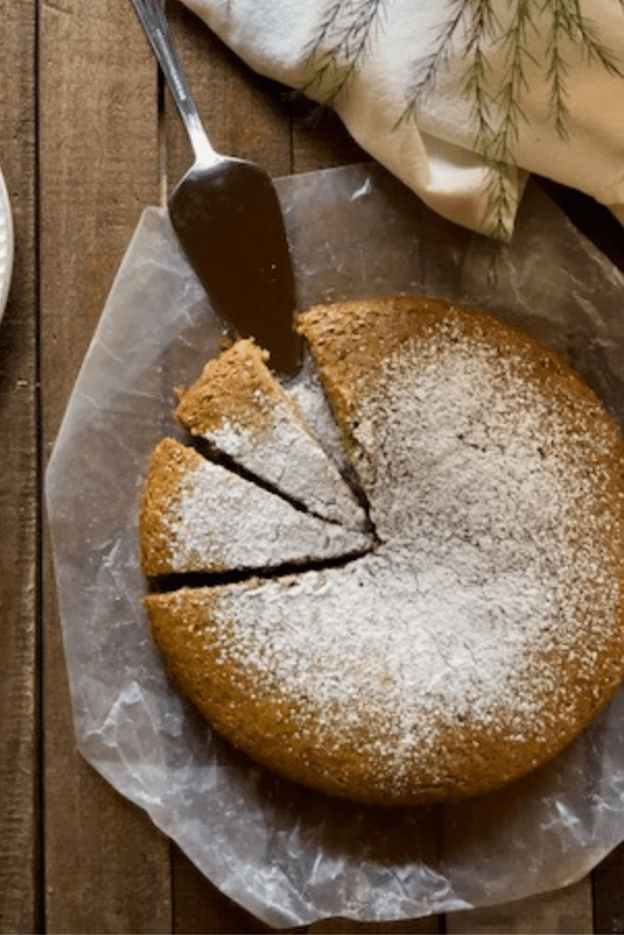 olive oil cake closeup