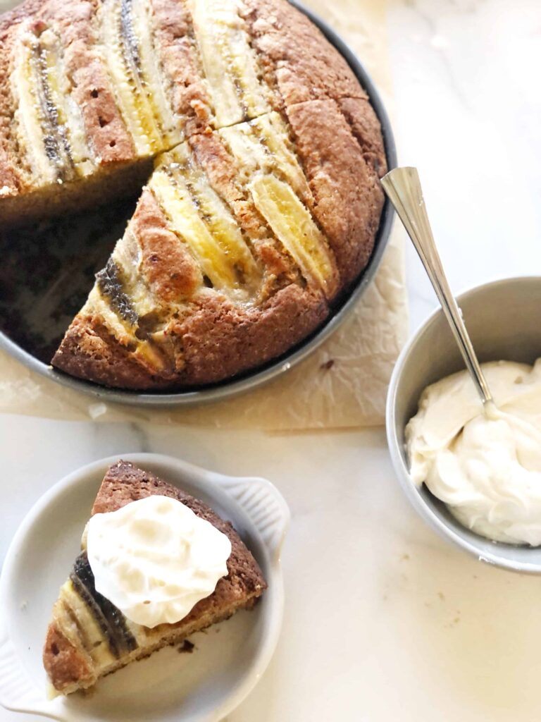 Cake Pan Banana Bread with Whipped Ricotta • Keeping It Simple Blog