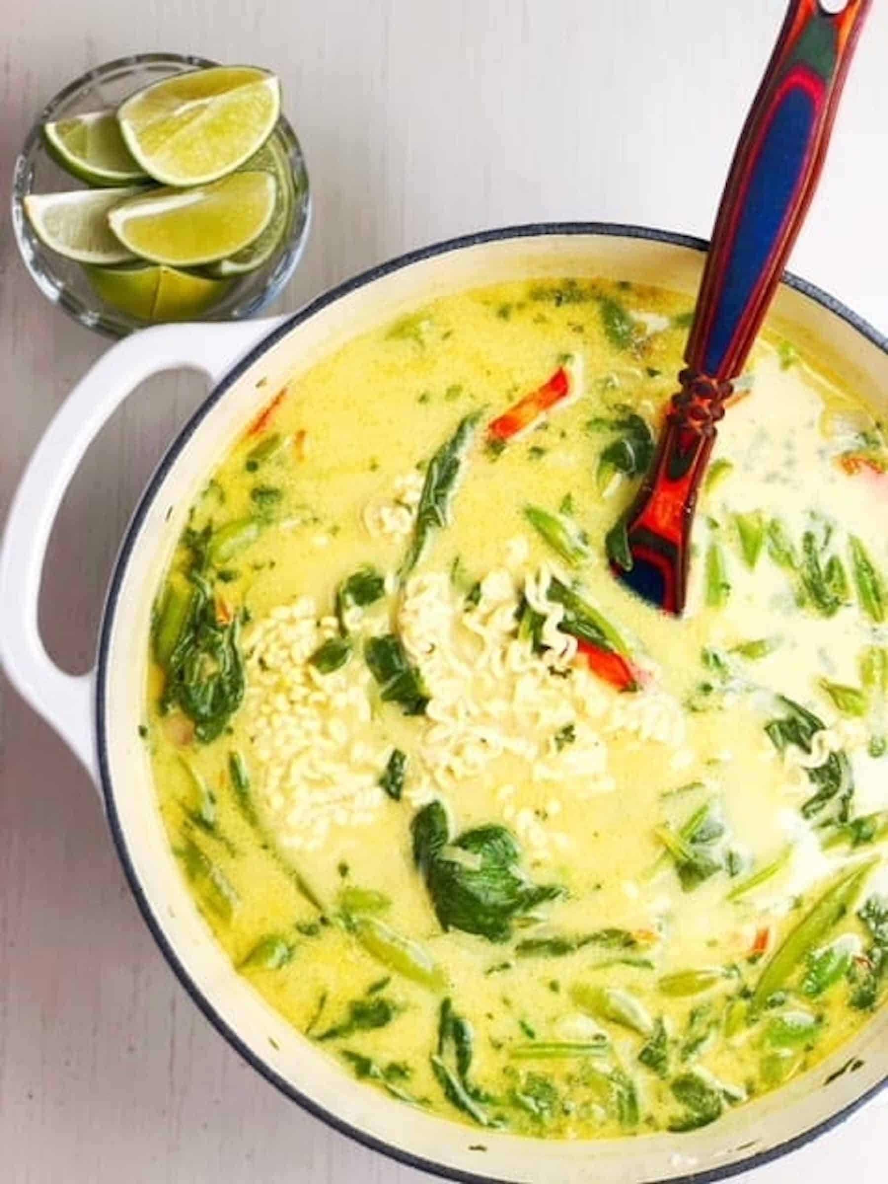 Coconut Curry Vegetable Soup (With Ramen) • Keeping It Simple Blog