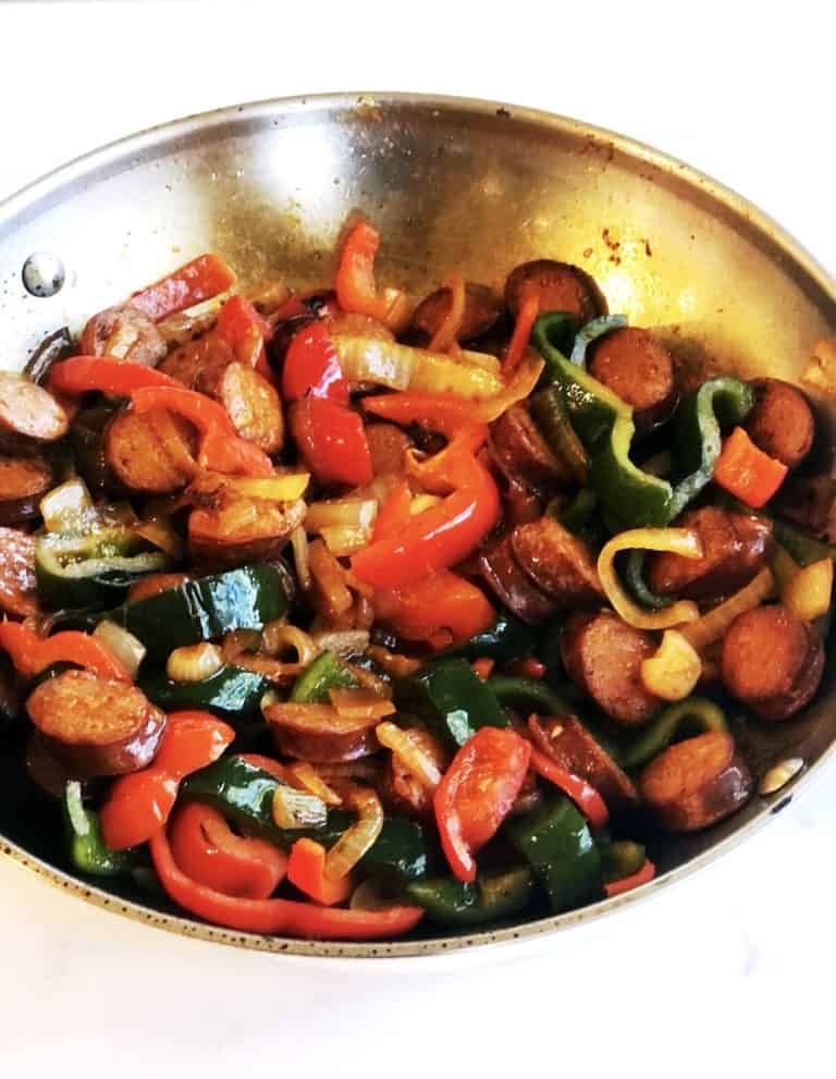 Chorizo with Peppers and Onions (Chorizo Frito) • Keeping It Simple Blog