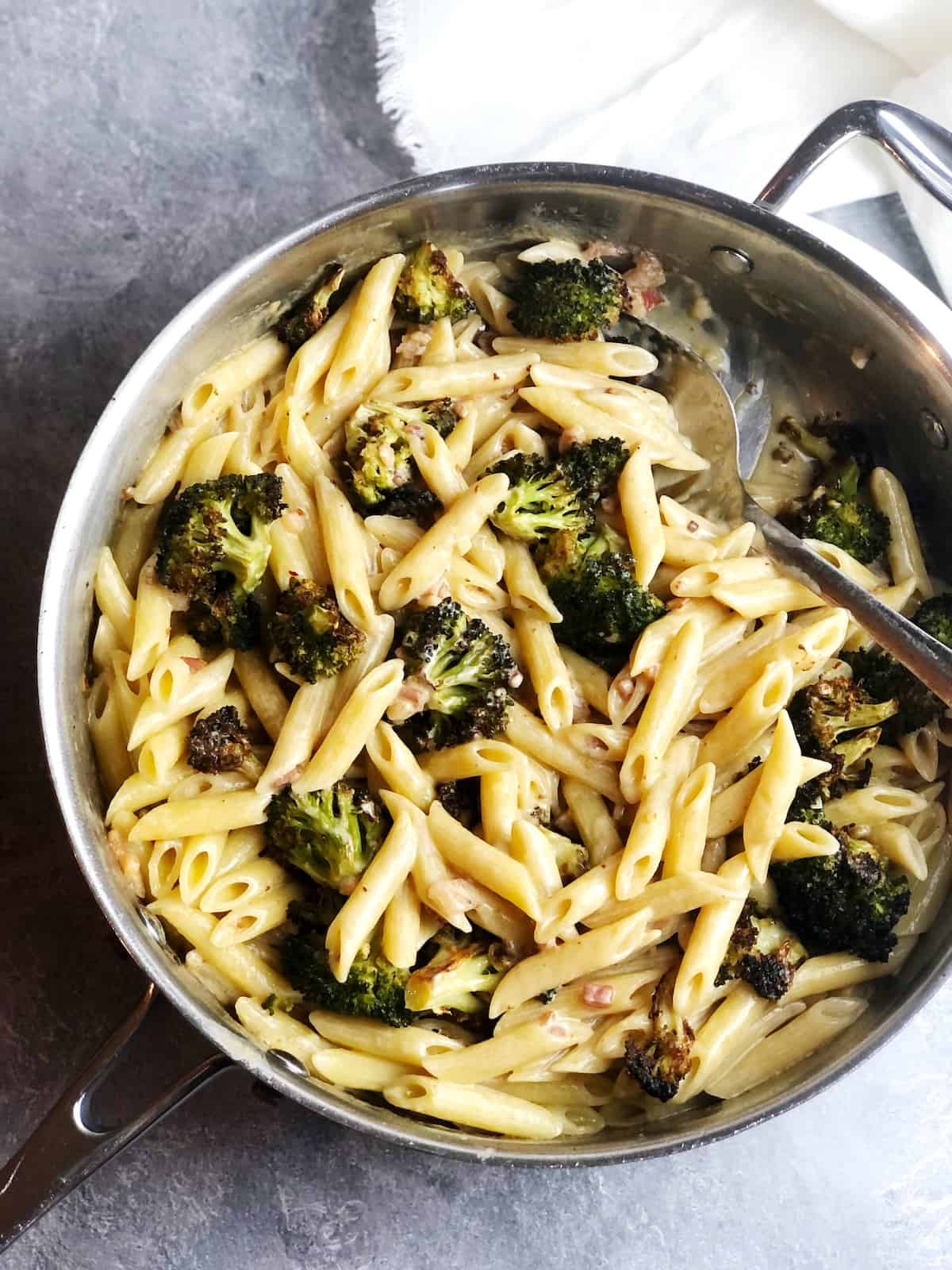 Pasta with Truffle Cream Sauce And Broccoli • Keeping It Simple Blog