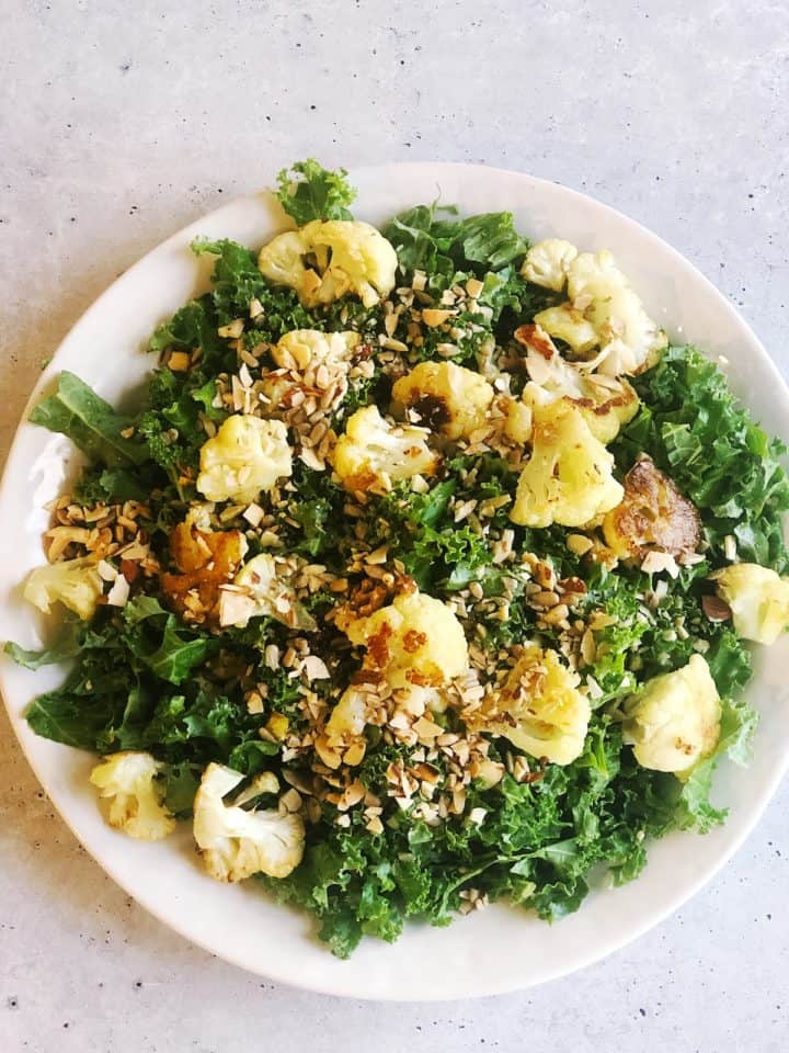 Chopped Kale Salad with Lemon Tahini Dressing • Keeping It Simple Blog