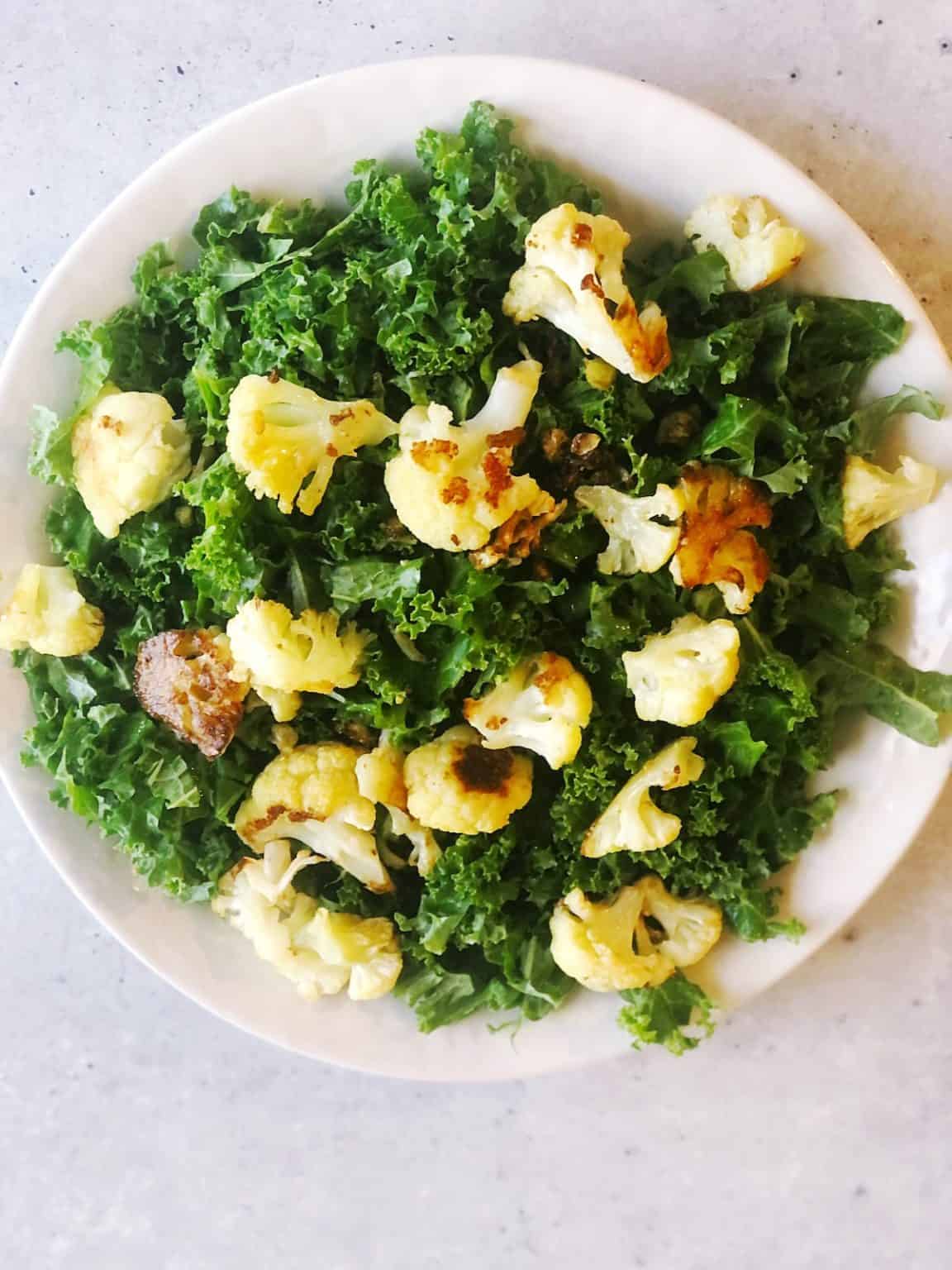 Chopped Kale Salad with Lemon Tahini Dressing • Keeping It Simple Blog