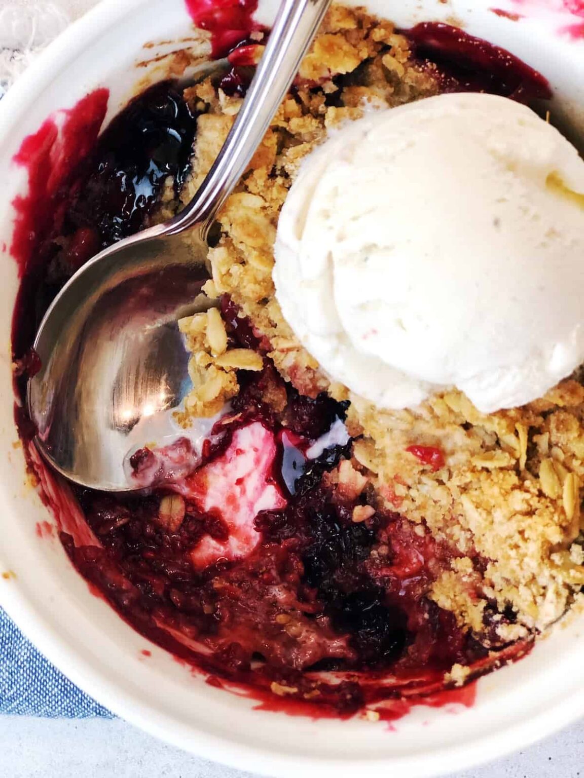 Mixed Berry Crisp (with Frozen Berries) • Keeping It Simple Blog