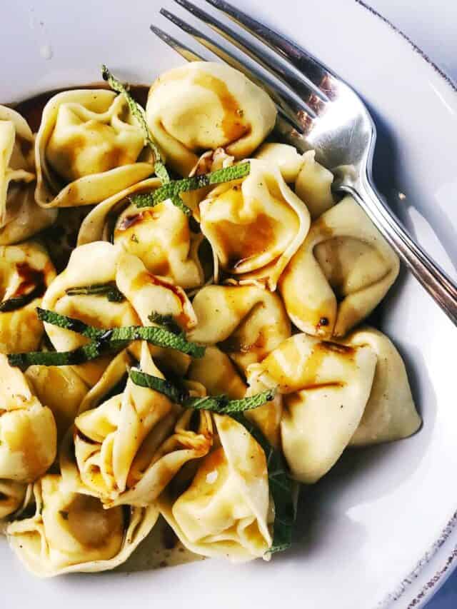 Cheese Tortellini with Brown Butter Sage Sauce • Keeping It Simple Blog