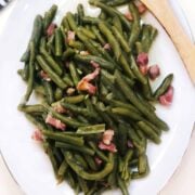 closeup of southern green beans