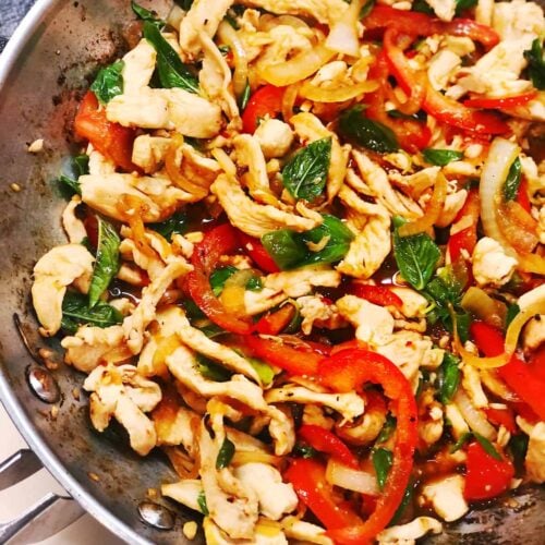 Spicy Chicken Stir Fry (Thai Basil Stir Fry) • Keeping It Simple Blog
