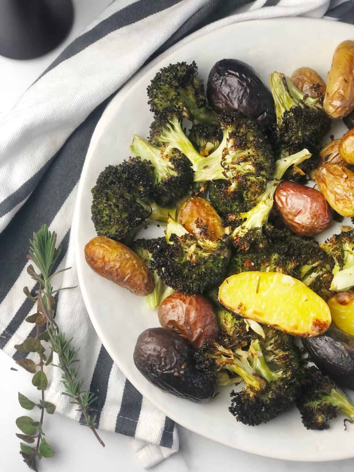 Roasted Potatoes and Broccoli with Garlic • Keeping It Simple Blog