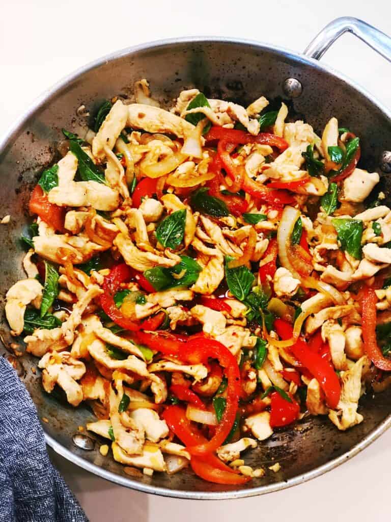 Spicy Chicken Stir Fry (Thai Basil Stir Fry) • Keeping It Simple Blog