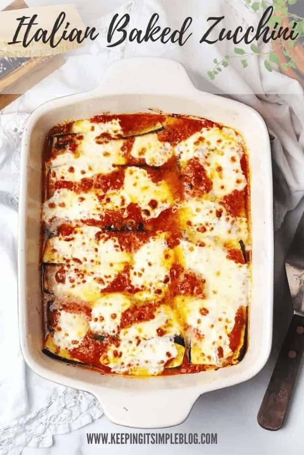 Baked Italian Zucchini • Keeping It Simple Blog