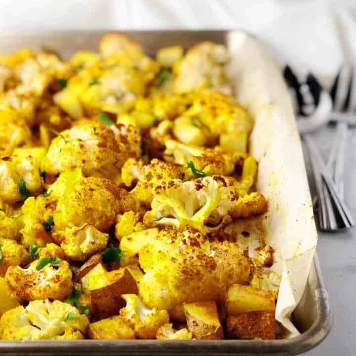 Roasted Cauliflower and Potatoes with Turmeric • Keeping It Simple Blog