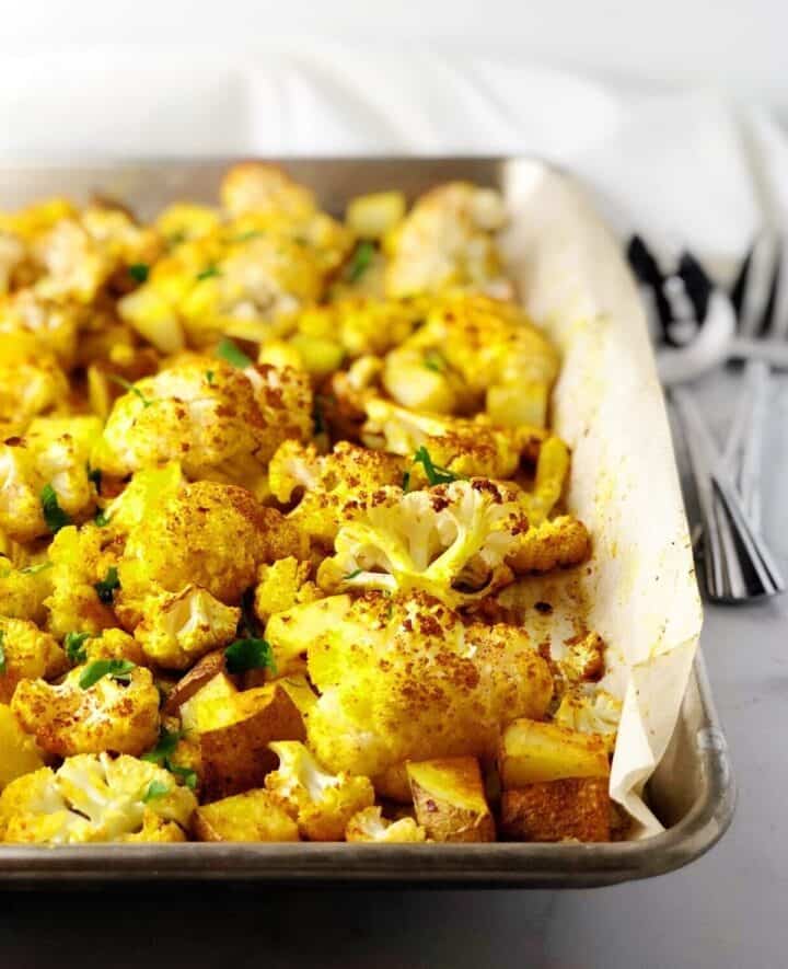 Roasted Cauliflower and Potatoes with Turmeric • Keeping It Simple Blog
