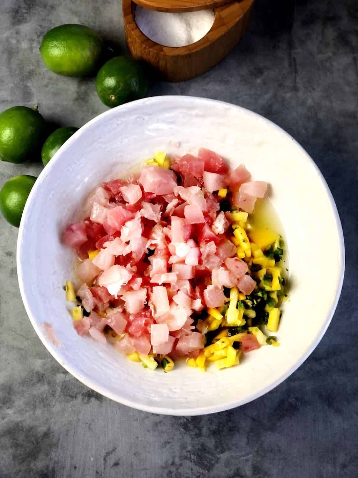 Ahi Tuna Ceviche (With Mango Salsa) • Keeping It Simple Blog