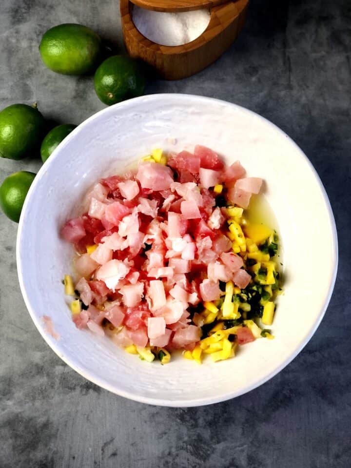 Ahi Tuna Ceviche (With Mango Salsa) • Keeping It Simple Blog