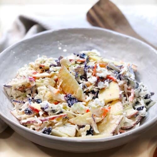 Healthy Apple Cranberry Coleslaw Recipe • Keeping It Simple Blog