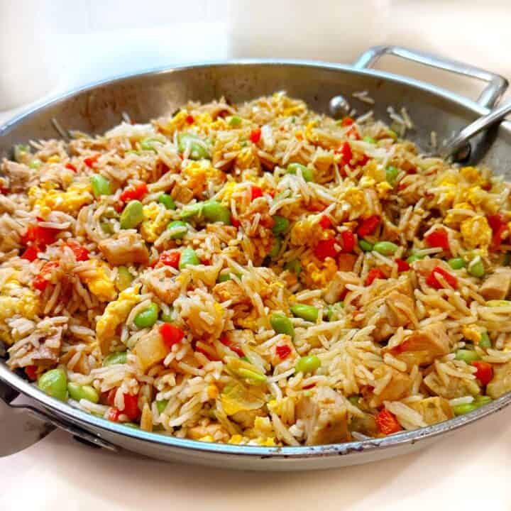 Quick And Easy Pork Fried Rice Recipe (From Leftovers) • Keeping It ...