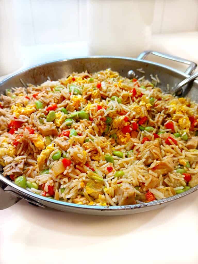 Quick And Easy Pork Fried Rice Recipe (From Leftovers) • Keeping It ...