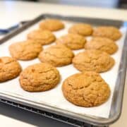 Apple butter cookies on sheet pan.